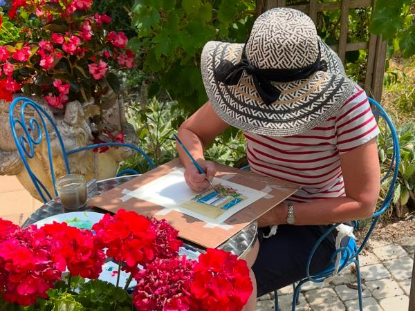 Watercolour painting holiday in France